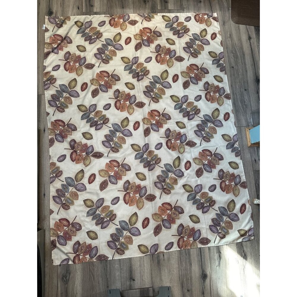 Croscill 69 x 52” Polyester Tablecloth Mosiac Leaf Leaves Pattern Multicolor